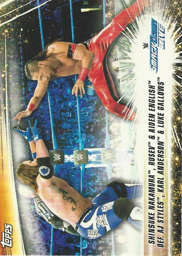 WWE Topps Summerslam 2019 AJ Styles vs Shinsuke Nakamura #53