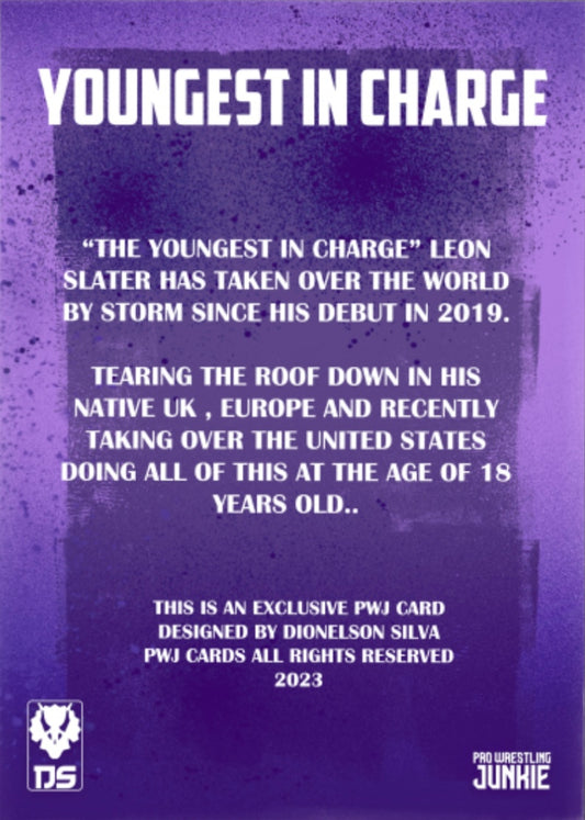 “Youngest in Charge” Leon Slater trading card PW Catalog