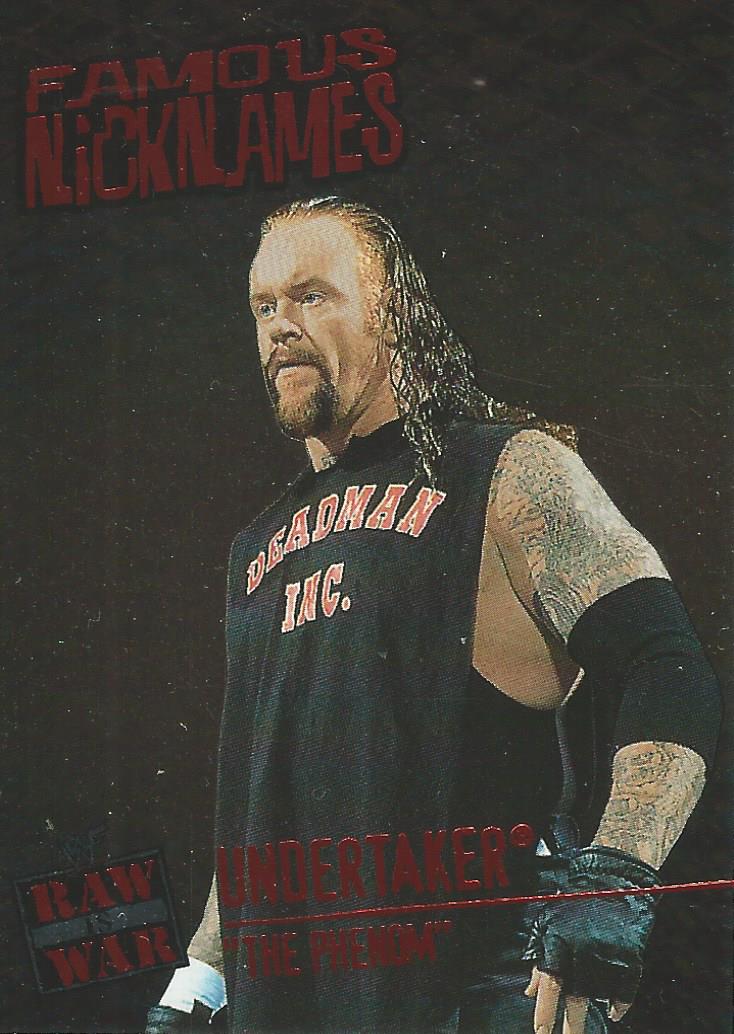 WWF Fleer Raw 2001 Undertaker Famous Nicknames 12 of 14 trading card PW Catalog
