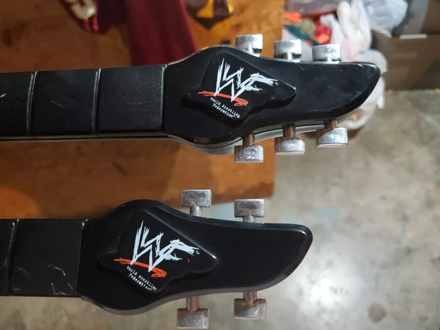 WWF Double Neck Guitar 1999 by DSI Toys PWcatalog