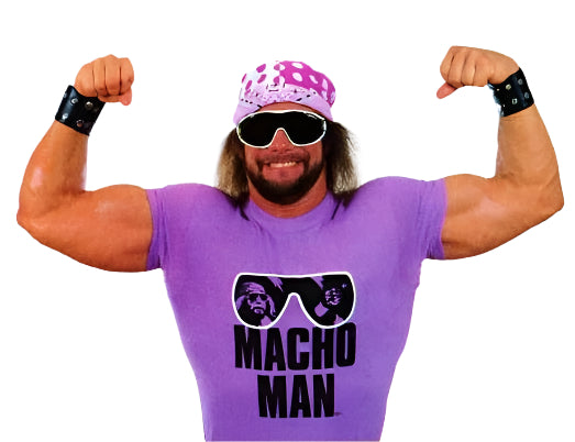 1988 WWF Macho Man Randy Savage Purple T-Shirt Pwcatalog