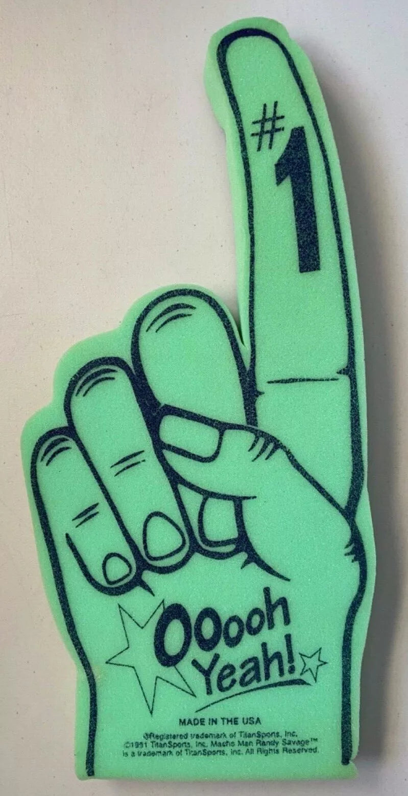 Macho Man Randy Savage foam finger 1991