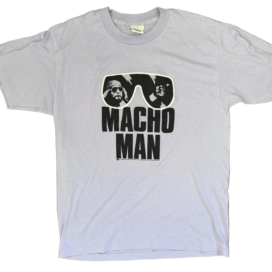 1988 WWF Macho Man Randy Savage White T-Shirt Pwcatalog