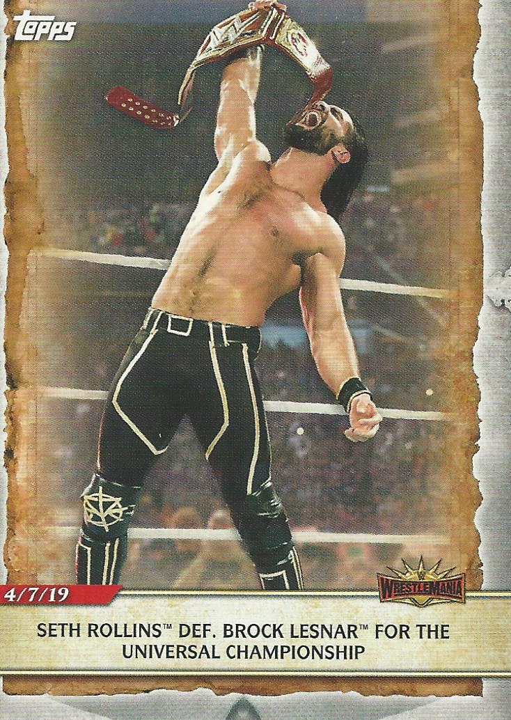 WWE Topps Road to Wrestlemania 2020 Seth Rollins #54