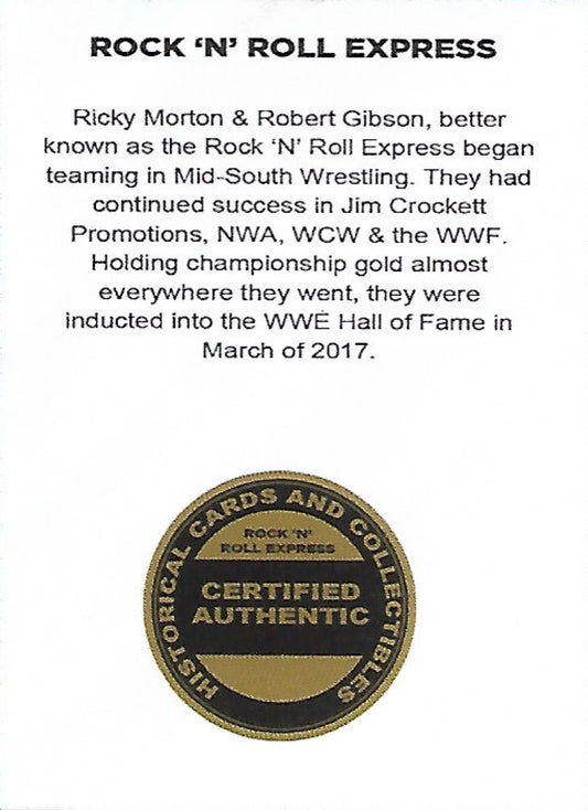 Ricky Morton / Robert Gibson trading card PW Catalog