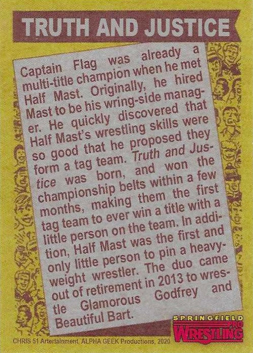 Truth and Justice – Captain Flag / Half Mast trading card PW Catalog