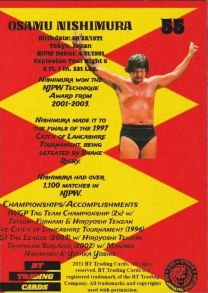 Osamu Nishimura trading card PW Catalog