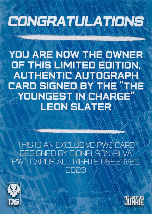 “Youngest in Charge” Leon Slater trading card PW Catalog