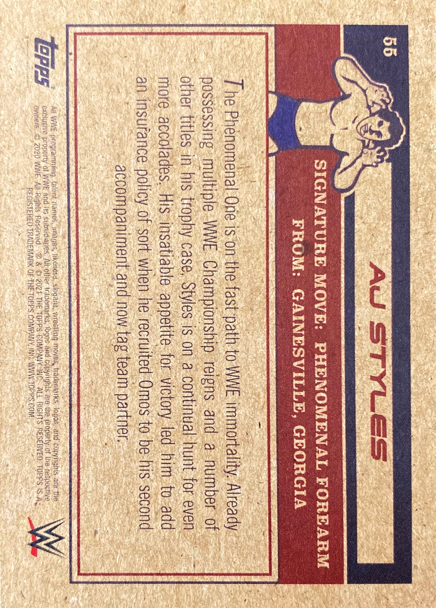 AJ Styles trading card PW Catalog