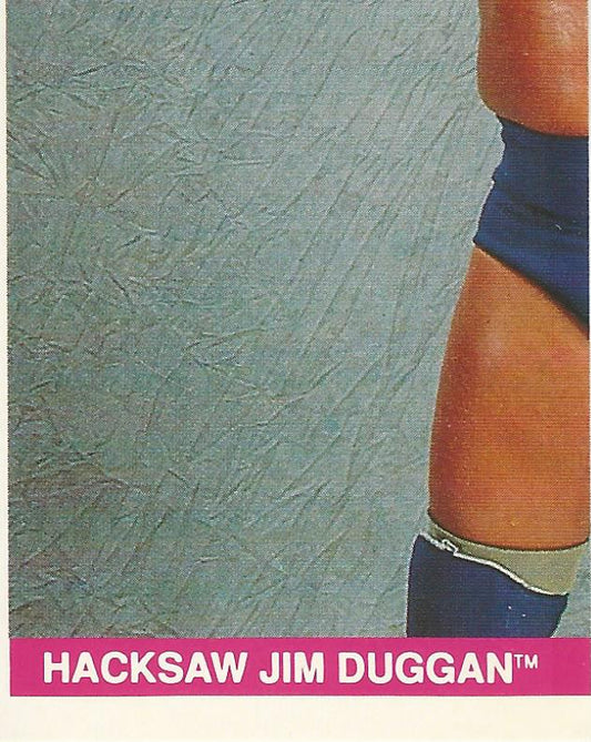 WWF Merlin Sticker Collection 1990 Hacksaw Jim Duggan #55