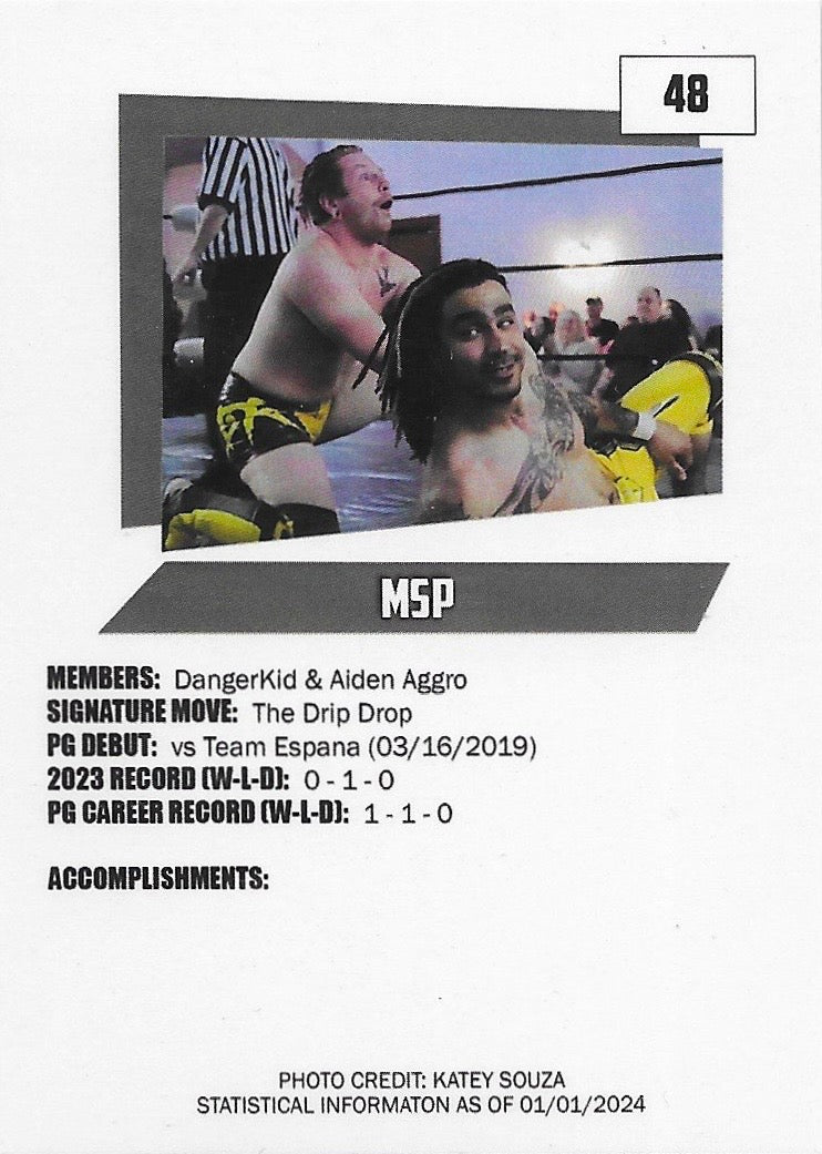 Dangerkid & Aiden Aggro MSP trading card PW Catalog