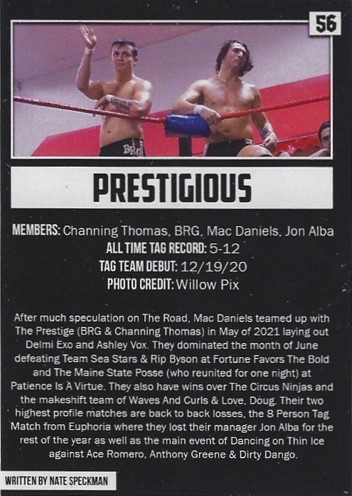Prestigious trading card PW Catalog