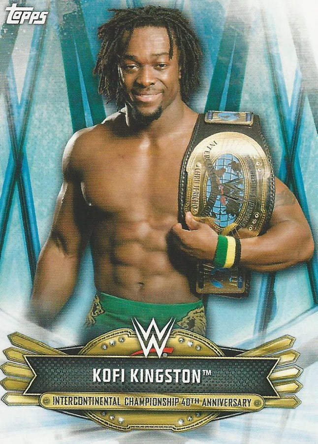 WWE Topps Smackdown 2019 Kofi Kingston IC-34 trading card PW Catalog