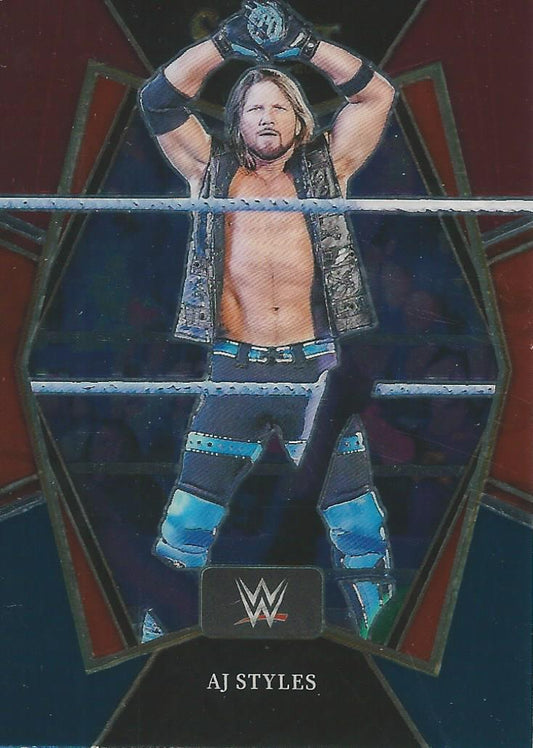 WWE Panini Select 2022 Red/Silver/Blue AJ Styles #107