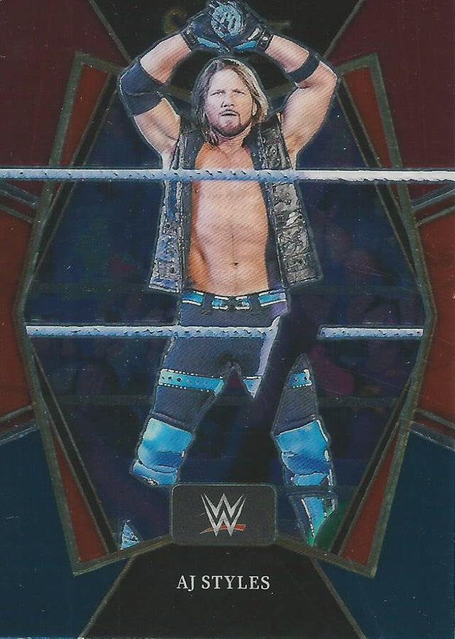 WWE Panini Select 2022 Red/Silver/Blue AJ Styles #107