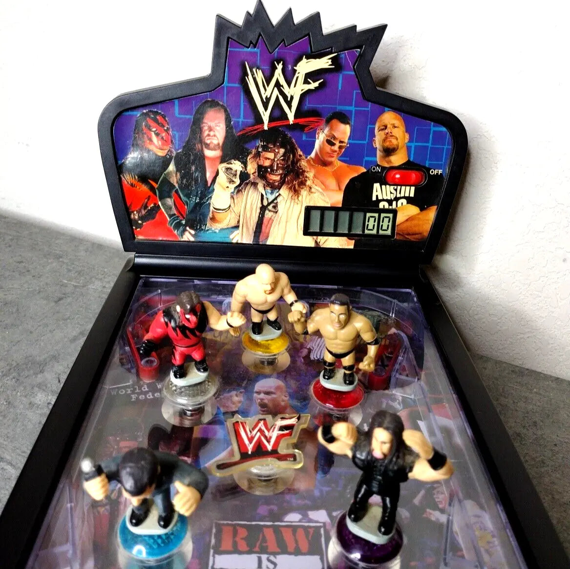 WWF Power Slam Table Top Pinball Machine 1999