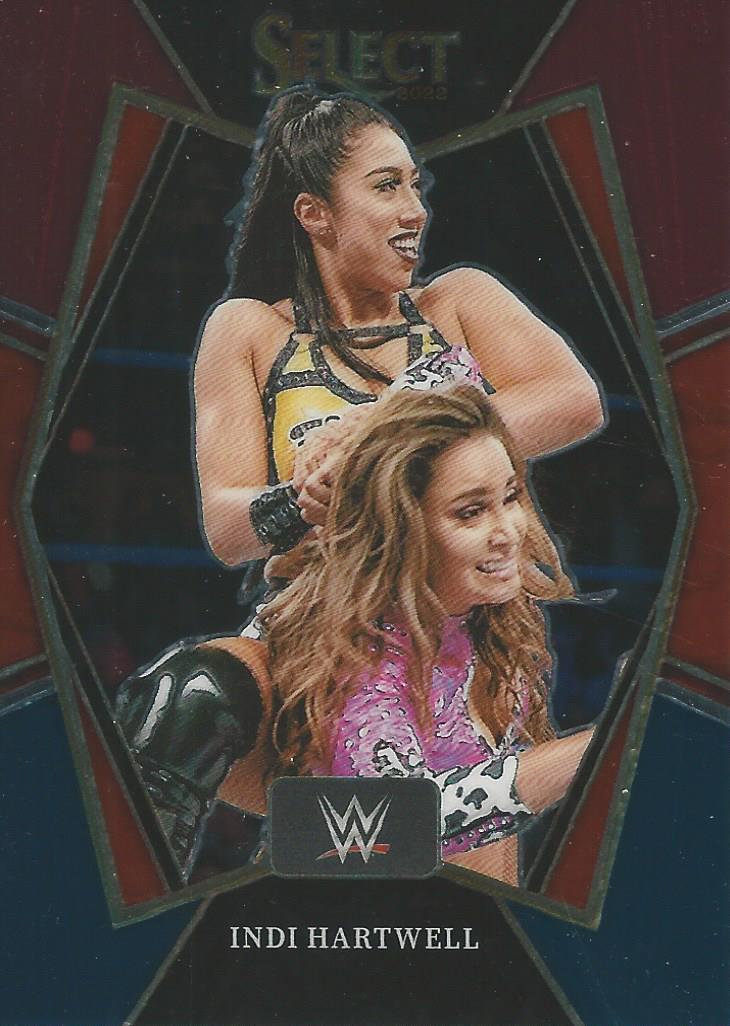 WWE Panini Select 2022 Red/Silver/Blue Indi Hartwell #173