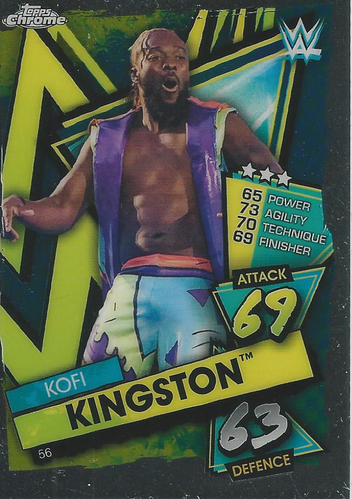 WWE Topps Slam Attax Chrome 2021 Kofi Kingston #56