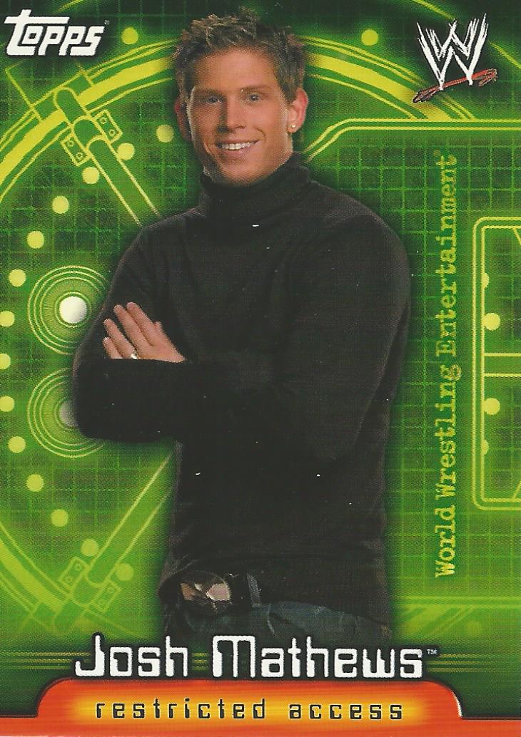 WWE Topps Insider 2006 Josh Matthews #56