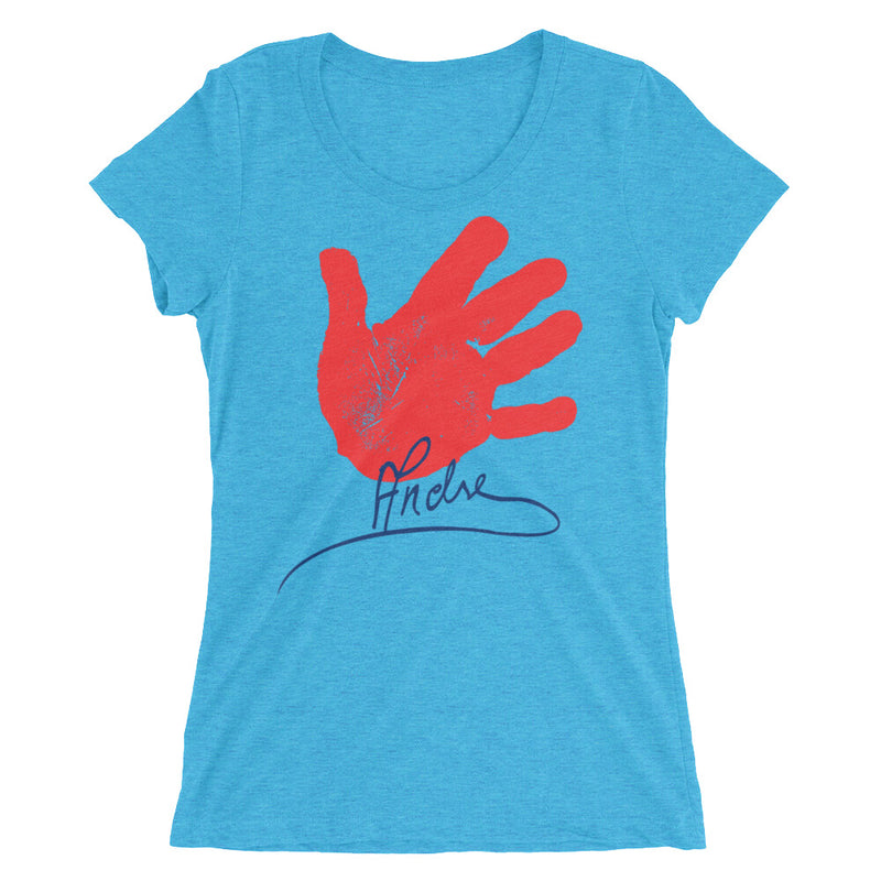 Andre the Giant "Handprint Signature" Women's Tri-Blend T-Shirt T-Shirt PW Catalog
