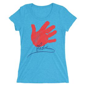 Andre the Giant "Handprint Signature" Women's Tri-Blend T-Shirt T-Shirt PW Catalog