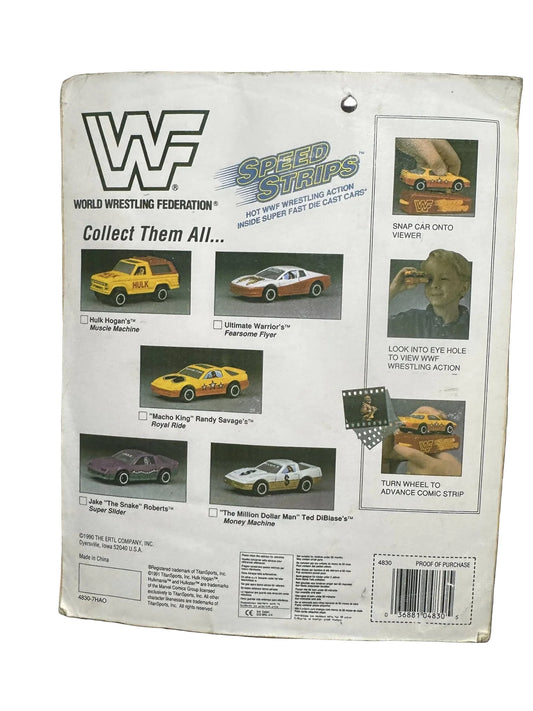 1990 ERTL Official WWF Speed Strips die-cast toy vehicle The Ultimate Warrior