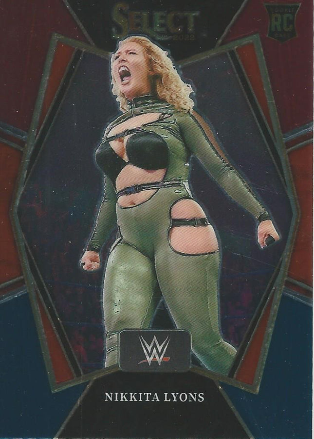 WWE Panini Select 2022 Red/Silver/Blue Nikkita Lyons #194