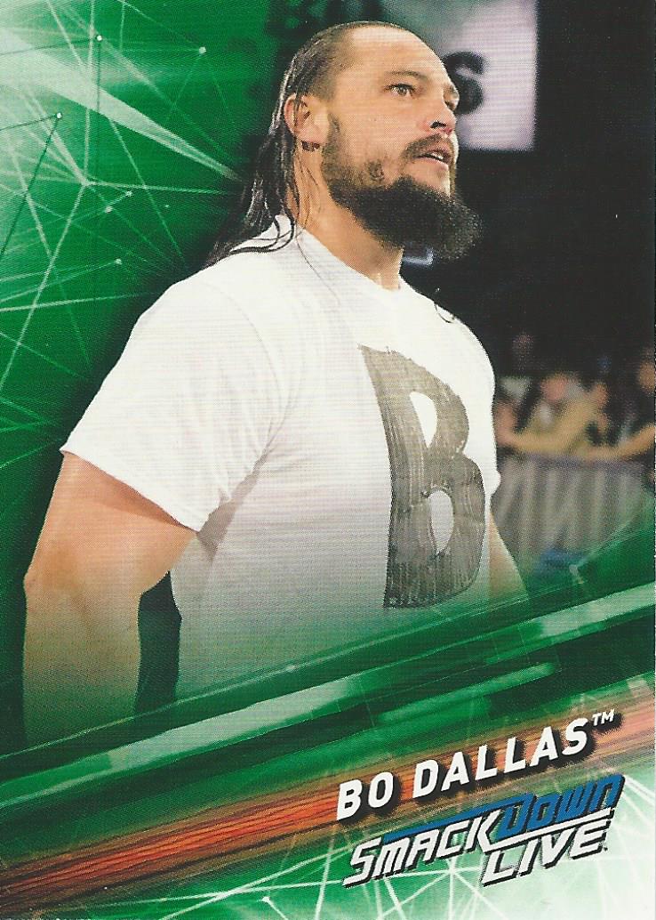 WWE Topps Smackdown 2019 Bo Dallas #11 Green