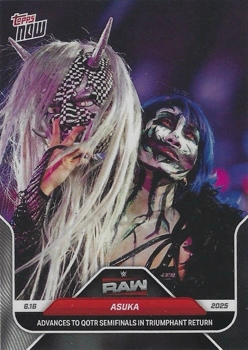 Asuka Advances to Qotr Semifinals in Triumphant Return trading card PW Catalog