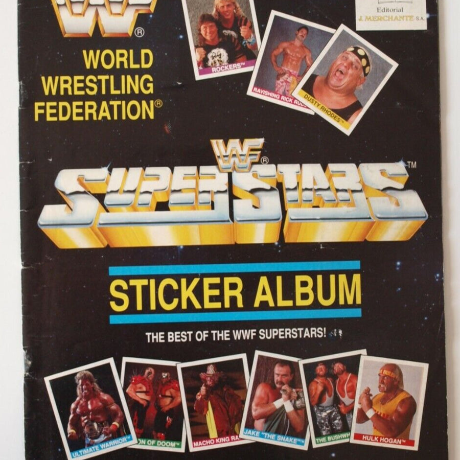 WWF Superstars Stickers Album 1990 Stickers Album PW Catalog