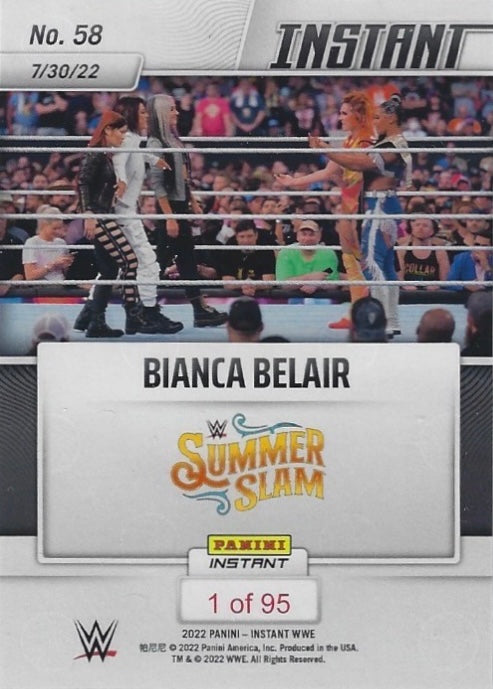 Bianca Belair – Bianca Belair’s Win Nearly Spoiled by Trio’s Return trading card PW Catalog
