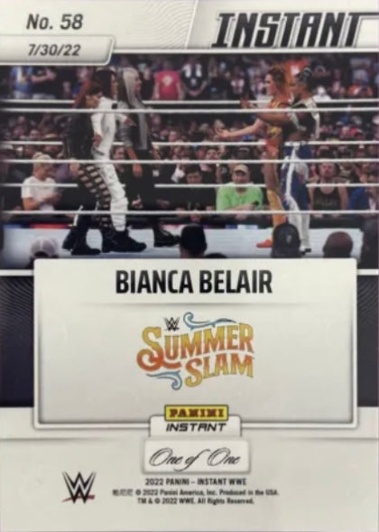 Bianca Belair – Bianca Belair’s Win Nearly Spoiled by Trio’s Return trading card PW Catalog
