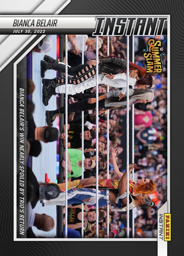Bianca Belair – Bianca Belair’s Win Nearly Spoiled by Trio’s Return trading card PW Catalog
