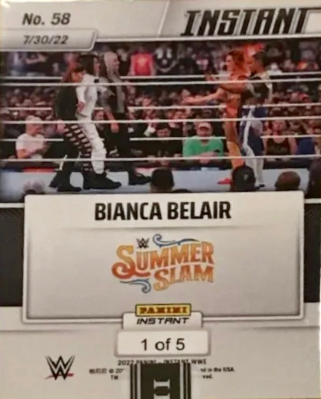 Bianca Belair – Bianca Belair’s Win Nearly Spoiled by Trio’s Return trading card PW Catalog