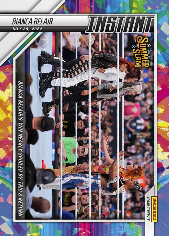 Bianca Belair – Bianca Belair’s Win Nearly Spoiled by Trio’s Return trading card PW Catalog