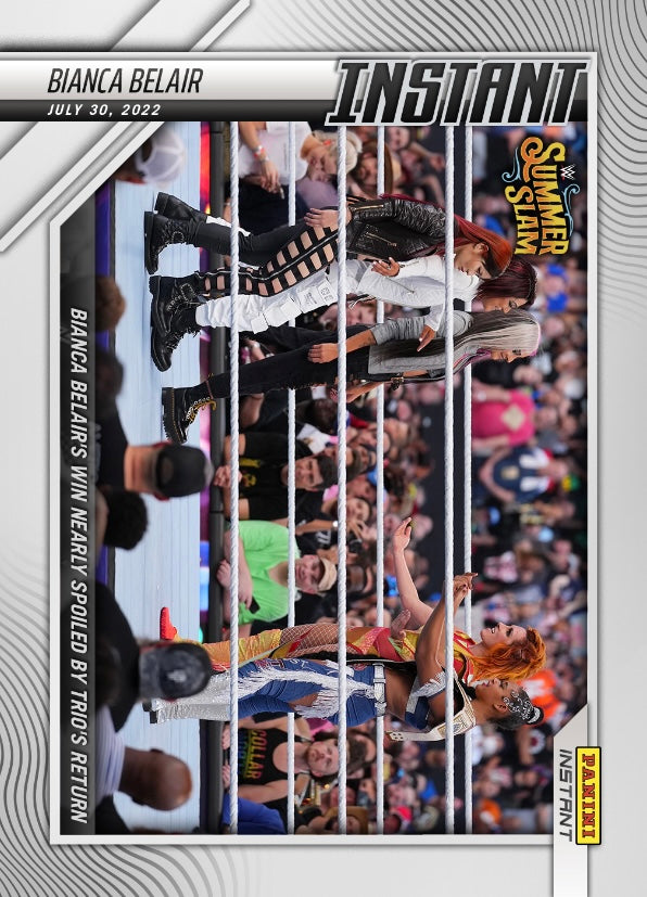Bianca Belair – Bianca Belair’s Win Nearly Spoiled by Trio’s Return trading card PW Catalog