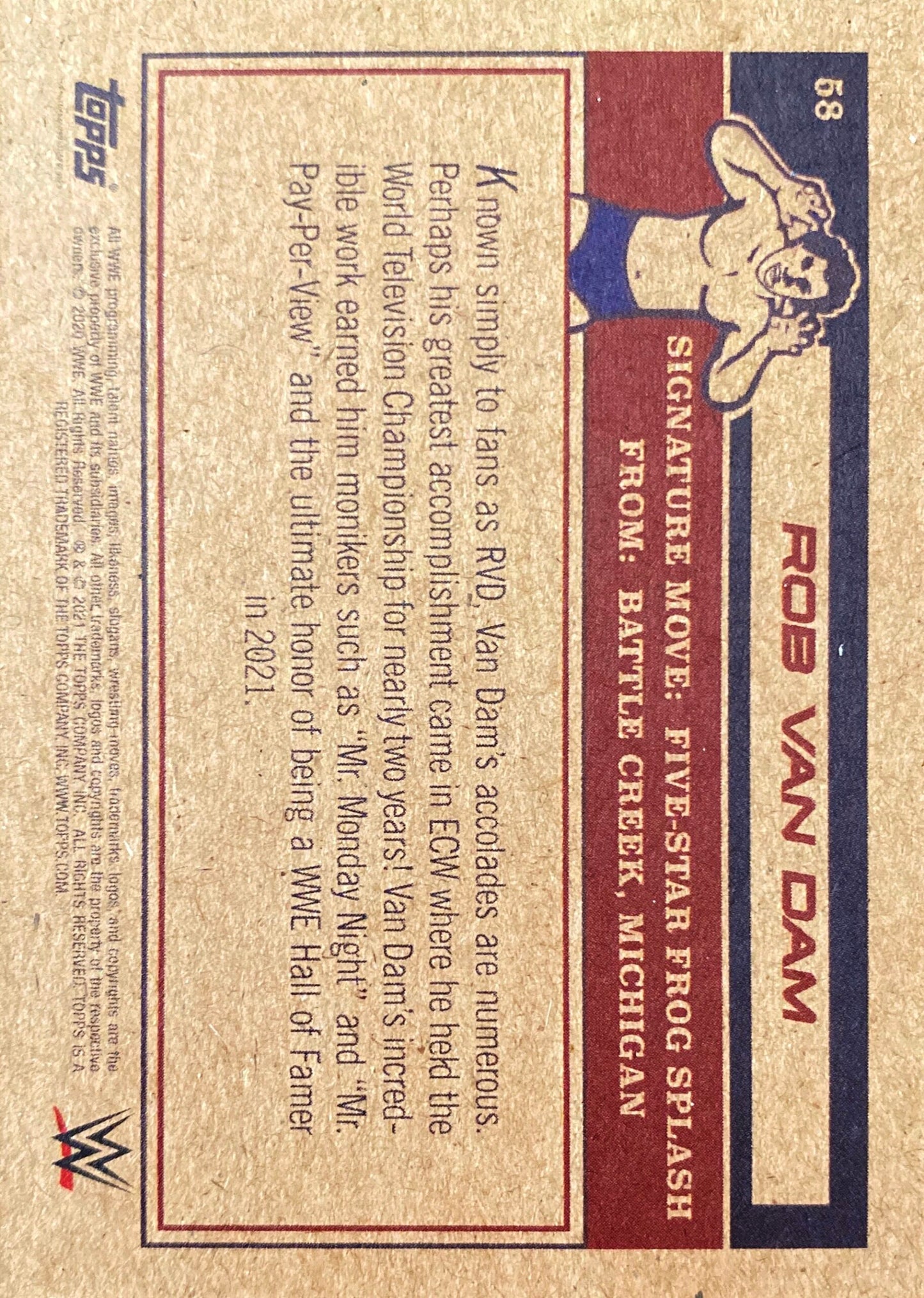 ROB VAN DAM trading card PW Catalog