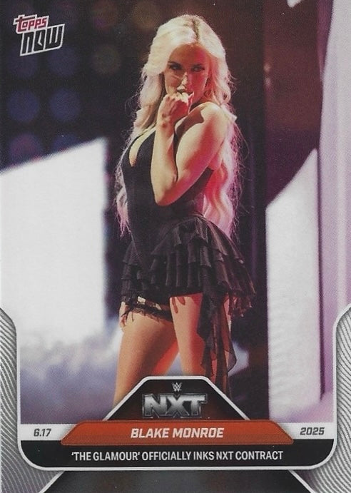 Blake Monroe ‘the Glamour’ Officially Inks NXT Contract trading card PW Catalog