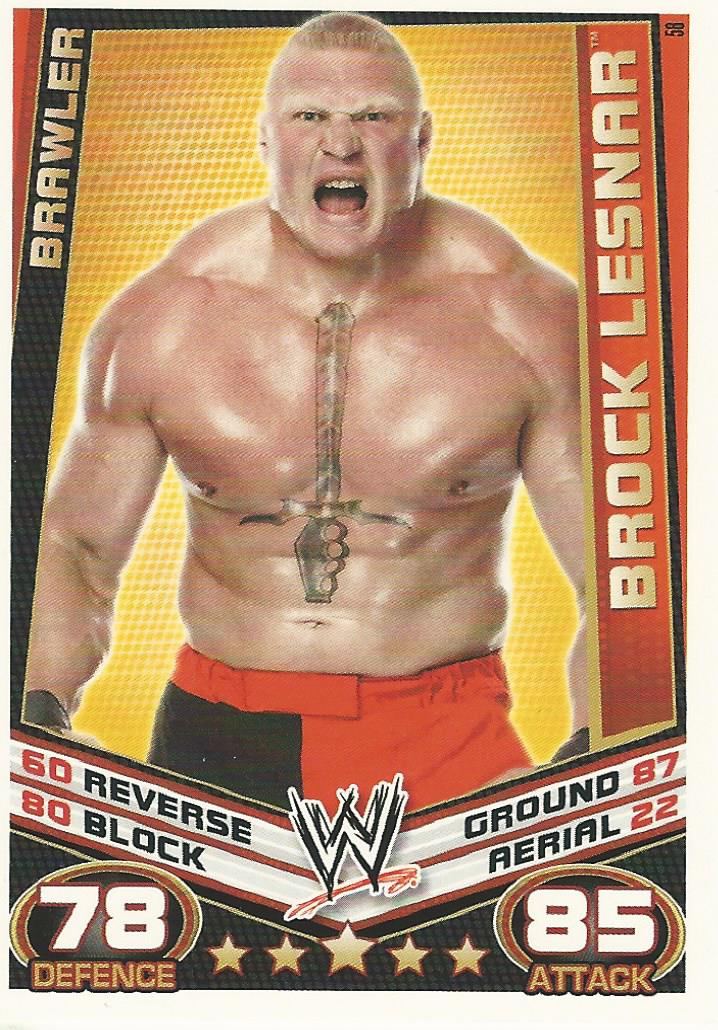 WWE Topps Slam Attax Rebellion 2012 Brock Lesnar #58