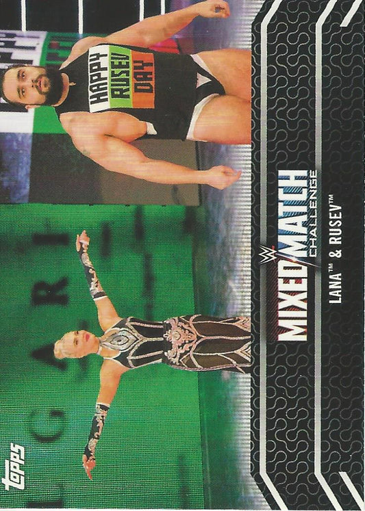 WWE Topps Women Division 2018 Lana and Rusev MM-8 trading card PW Catalog