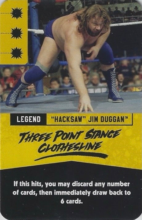 “Hacksaw” JIM Duggan – Three Point Stance Clothesline