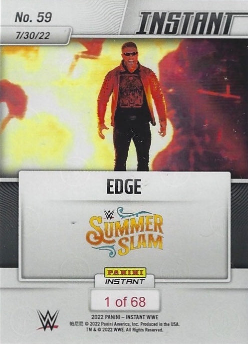 Edge – Edge Returns at Summerslam trading card PW Catalog