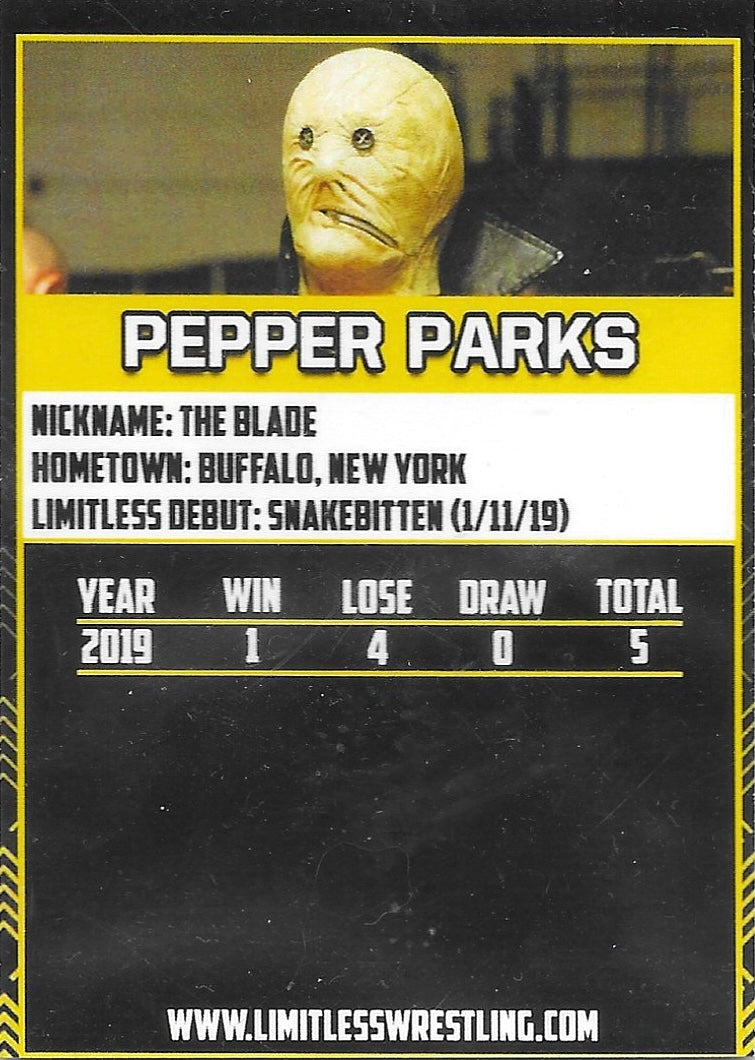 Pepper Parks trading card PW Catalog
