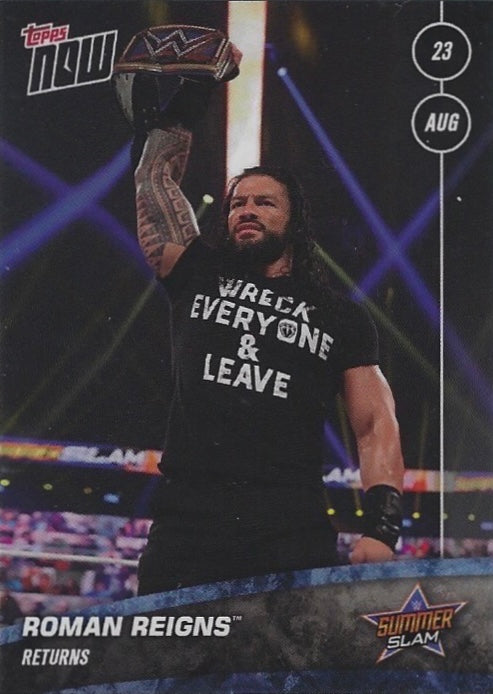 Roman Reigns Returns trading card PW Catalog