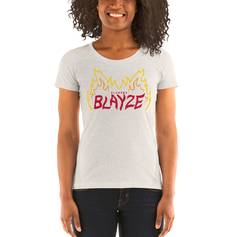 Alundra Blayze "Flames" Women's Tri-Blend T-shirt T-Shirt PW Catalog