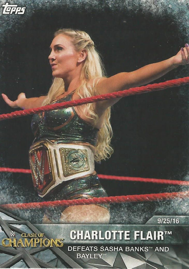 WWE Topps Women Division 2017 Charlotte Flair WWE-9 trading card PW Catalog