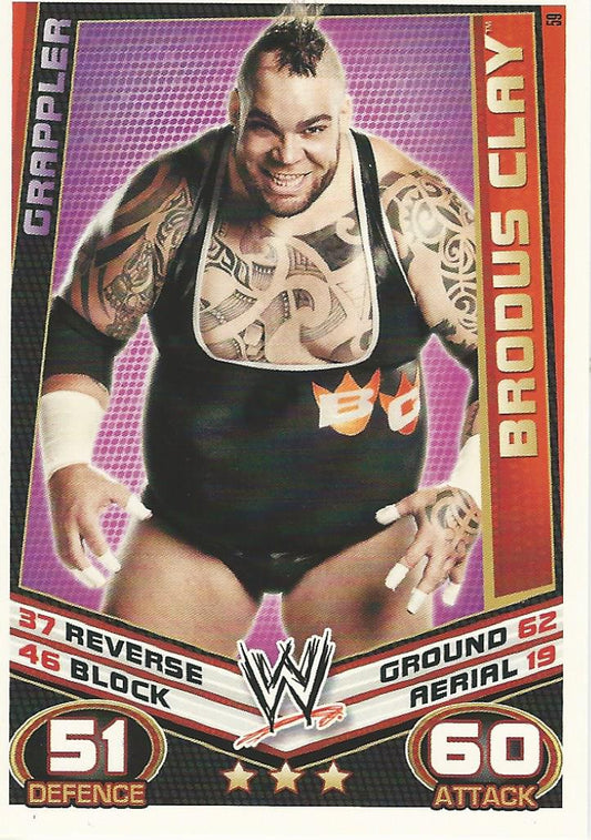 WWE Topps Slam Attax Rebellion 2012 Brodus Clay #59