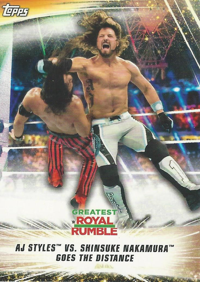 WWE Topps Summerslam 2019 AJ Styles vs Shinsuke Nakamura #59