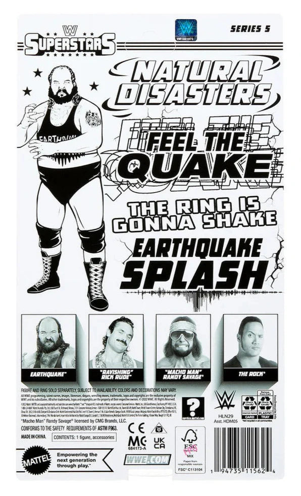 WWE Superstars Series 5 Earthquake PW Catalog