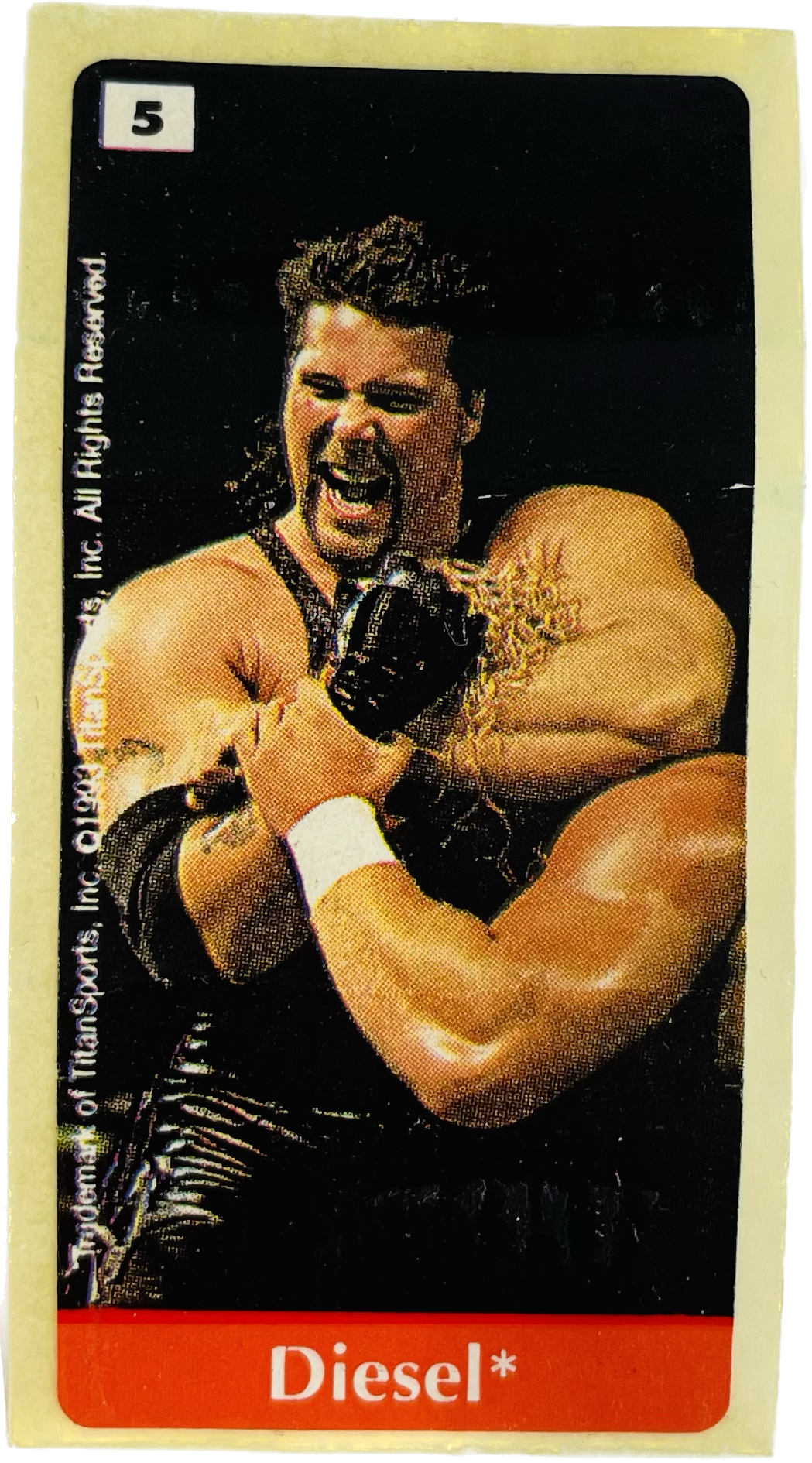 WWF Dunkin Bubble Gum Stickers (1993) No. 5 Diesel PW Catalog